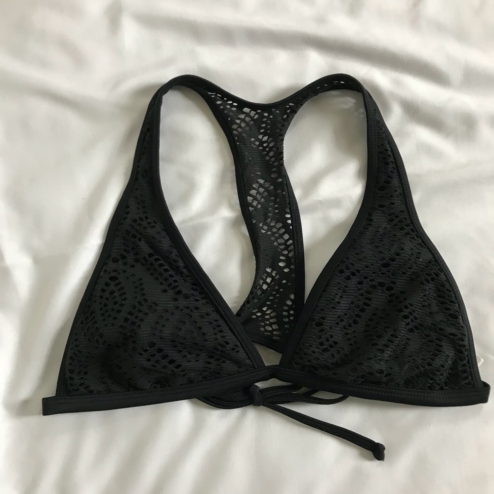 Gianni Bini Bikini Top | Black Crochet | Medium - Picture 2 of 5